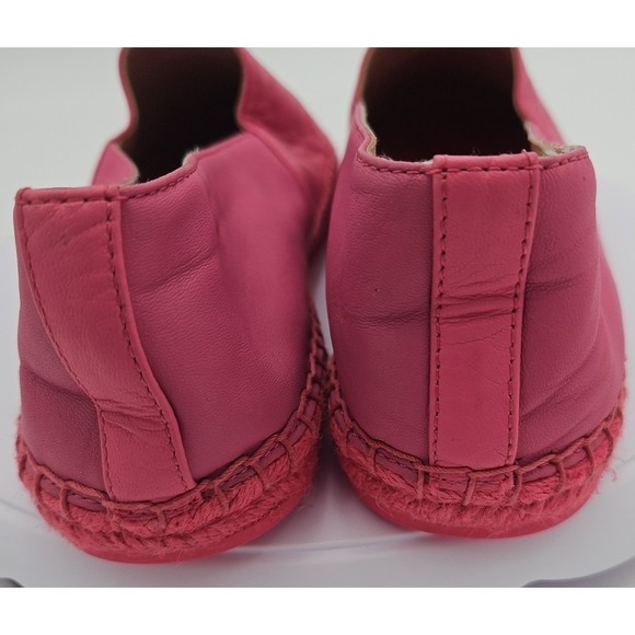 Coach CARLEY Pink W/8.5 Leather Espadrille AUTH Cottagecore Balletcore LOGO *EUC - Picture 4 of 15